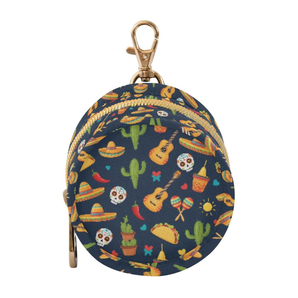 Taco Skull Navy Print Pacifier Holder Case with Clip Paci Holder Pacifier Storage Case Container Portable for Diaper Bag Baby Boy Girl Essentials