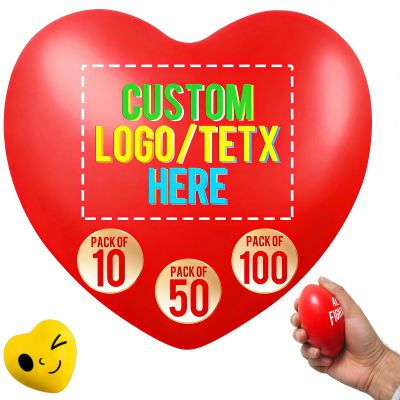 10-1000 Pcs Custom Stress Balls with Logo Text Personalized Stress Balls for Adults Bulk Customized Motivational Squeeze Balls Gifts for Office