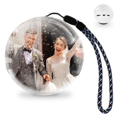 Loczar Upgrade Memory Orb Video Player, No App Crystal Sphere 3D Photo Display Ornament 2.7 in 4GB Built-in Dream Ball, Cordless Digital Light for Christmas Memorial Gift Baby Wedding (White Orb)