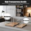 Wooden Base Acrylic Boxes for Display, High Transparency Dustproof Acrylic Case for Countertop, Collectibles Toys Figures Storage Organizer Bins Large(35x20x20cm(14x8x8in)) view 2
