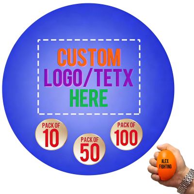 10-1000 Pcs Custom Stress Balls with Logo Text Personalized Stress Balls for Adults Bulk Customized Motivational Squeeze Balls Gifts for Office