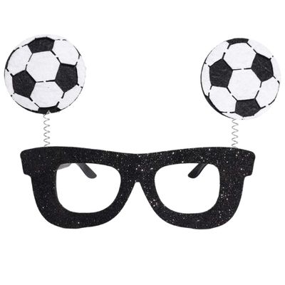 APXXAIBO Soccer Themed Fan Headband Glasses Set, Cheerleading Cheer Props, Party Decorations (Double football glasses,20)