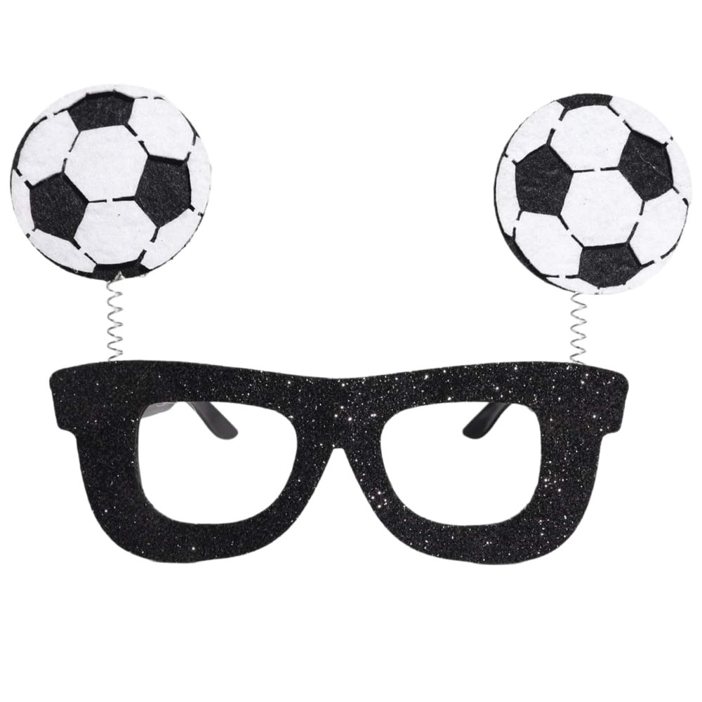 APXXAIBO Soccer Themed Fan Headband Glasses Set, Cheerleading Cheer Props, Party Decorations (Double football glasses,20)
