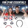 APXXAIBO Soccer Themed Fan Headband Glasses Set, Cheerleading Cheer Props, Party Decorations (Double football glasses,20) view 2