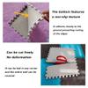 10pcs Fluffy Area Rugs Puzzle Pieces Carpet Plush Bedroom Shop Square Foam Floor Mat Tiles Plush Easy to Clean Soft Fuzzy Climbing Activity Mat(Gray+White,15 pcs) view 3