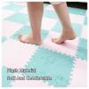 10pcs Fluffy Area Rugs Puzzle Pieces Carpet Plush Bedroom Shop Square Foam Floor Mat Tiles Plush Easy to Clean Soft Fuzzy Climbing Activity Mat(Gray+White,15 pcs) view 4