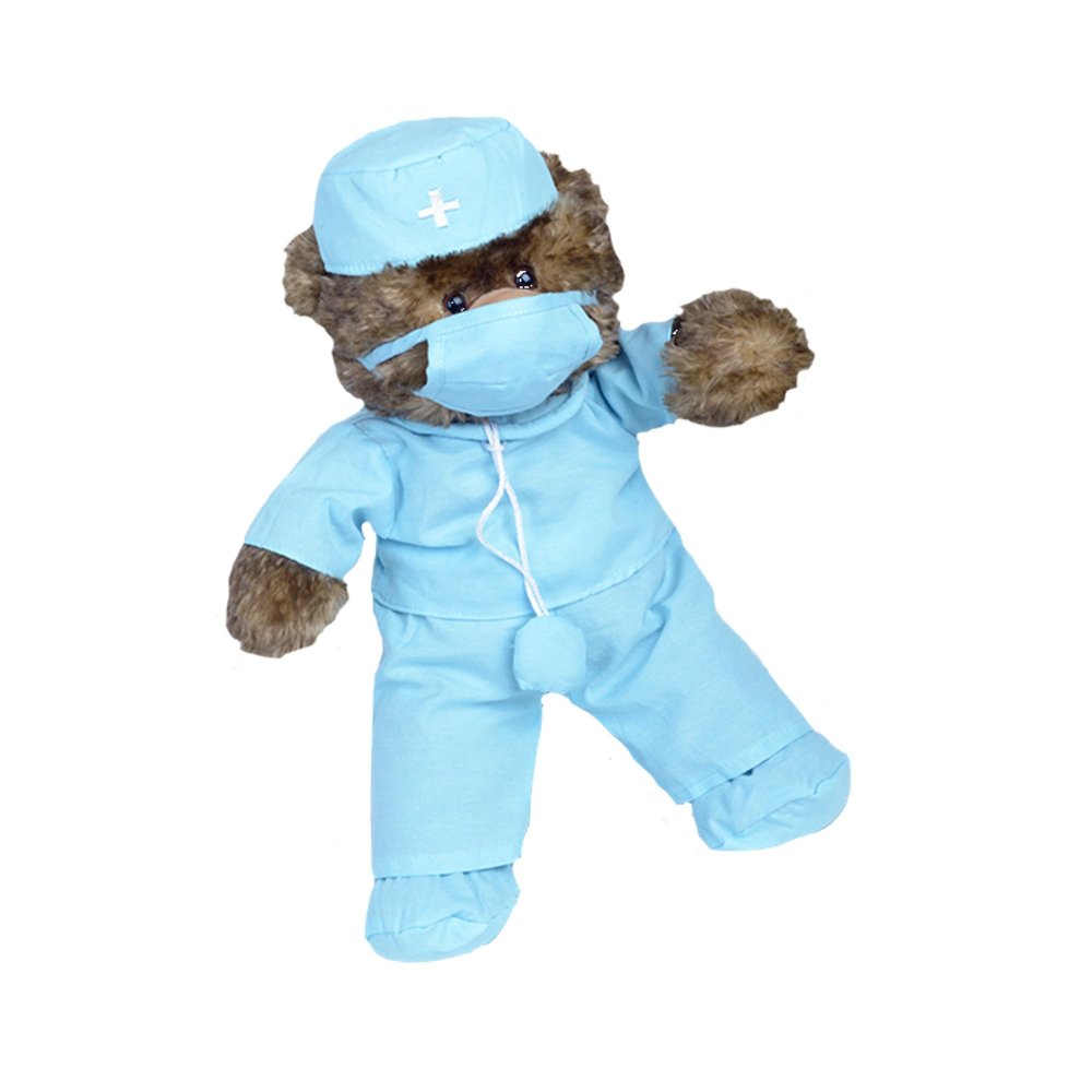 Doctor Scrubs Outfit for 14 to 18 INCH Plush Bear Doll Clothing Medical Dress Up Costume Stuffed Animal Outfit Plush Toy Clothes Gift for ids