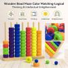 2026 Trendy Color Matching Stacking Puzzle Game - Fast Pattern Challenge Ring Stack Puzzle for 2 Players - Competitive Tabletop Brain Teaser for Family Game Night (4 Packs) view 4