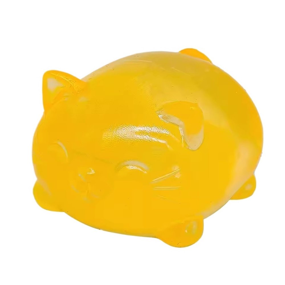 1Pc Mini Cute Cat Maltose Decompression Non Stick Pressure Relief Tool for Adults and Students(Orange)