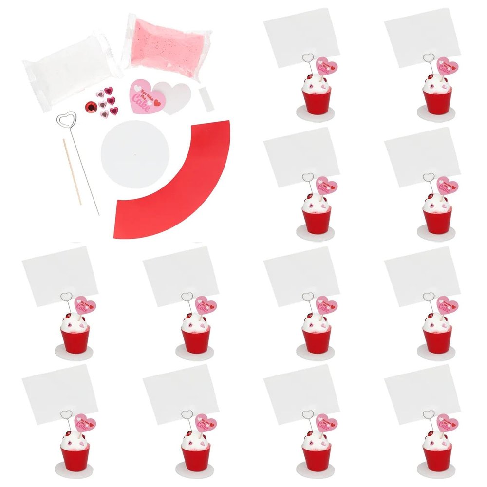 Fun Express 3 1/4" x 4 1/4" Sweet Soire Air Dry Clay Cupcake Craft Kits - Makes 12