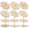 BESPORTBLE 18pcs Wooden Gyro DIY Painting Set, Creative Unfinished Spinning Tops Shapes, Educational Craft Supplies for s Art and Play view 1