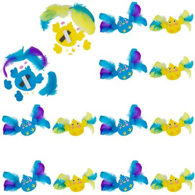 Fun Express 4 1/2" x 3 1/4" Easter Whimsy Chick Magnet Craft Kits - Makes 12