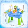 4-in-1 Kids Sand Water Table Kitchen Sink Play Toy Blue Cloud view 3