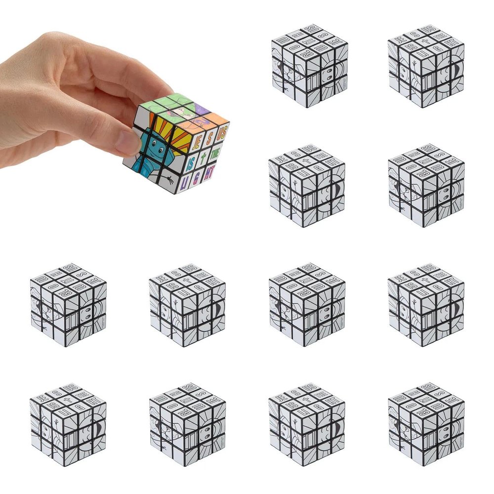 Jesus is the Light VBS 2026 Mini Puzzle Cubes, 1 1/2" x 1 1/2"