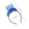 BESPORTBLE Hanukkah Candle Flame Headband Decorative Holiday Headwear Photo Prop for Hanukkah Party and Jewish Festival Dress-up Accessory view 2