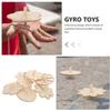 Beaupretty 18pcs Wooden Gyro for DIY Painting Set with Novelty Shapes Including Plum Blossom, Petal, Clover, and Nine-Pointed Star, Unfinished Spinning Tops for Creative Play and Preschool view 3