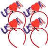 ARTIBETTER 4pcs Independence Day Patriotic Headband Hair Decoration for Women and Men, USA Flag Cosplay Hair Hoops for Party Celebration and Festival Accessories view 1