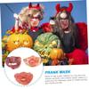 BESTonZON 3pcs Halloween Latex Half Face Mask Set Zombie, Witch Mouth, Scar Designs Masquerade Face Covers for Costume Party, Prank, Dress-up view 3