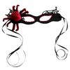 BESTonZON Halloween Spider Flower Mask for Women, Venetian Lace with Rhinestones, Halloween Dress up Party Prop for Carnival and Costume Ball view 1