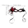 BESTonZON Halloween Spider Flower Mask for Women, Venetian Lace with Rhinestones, Halloween Dress up Party Prop for Carnival and Costume Ball view 2