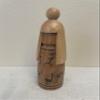 Air-Ads Supplies Handcrafted Wooden Kokeshi Doll, Dollhouse Accessories, Natural Wood Finish with Decorative Design, 7.5" H,D39 view 1