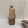 Air-Ads Supplies Handcrafted Wooden Kokeshi Doll, Dollhouse Accessories, Natural Wood Finish with Decorative Design, 7.5" H,D39 view 3