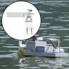 eMagTech CNC Aluminum 75mm RC Boat Rudder with Water Pickup Steering Upgrade Compatible with 40cm60cm RC Boats view 3