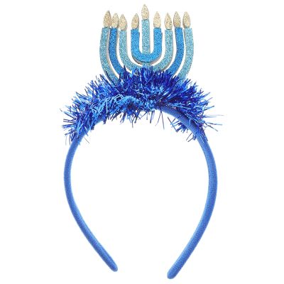 BCOATH Hanukkah Themed Candle Flame Headband Decorative Headdress for Holiday Parties Jewish Festival Costume Accessory Photo Booth Prop