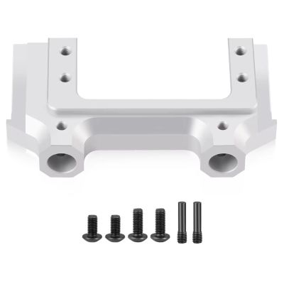 Compatible with Axial for SCX10 for Wrangler II 90046 90047 1/10 RC Crawler Car Upgrade Parts for Chassis Rails Servo Mount RC Car Accessories(Silver)