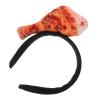ARTIBETTER Funny Simulation Fried Chicken Leg Headband Thanksgiving Turkey Leg Hairpiece Party Favors Cosplay Headwear for Adults view 1