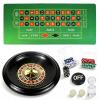 Goroovr Casino Night Complete Game Set Include 16'' Green Roulette Wheel 35" X 16" Rubber Tabletop Layout Mat, 100 Chips Dealer Button Win Marker Casino Game Sets Gift Ideas view 1