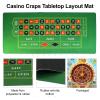 Goroovr Casino Night Complete Game Set Include 16'' Green Roulette Wheel 35" X 16" Rubber Tabletop Layout Mat, 100 Chips Dealer Button Win Marker Casino Game Sets Gift Ideas view 3