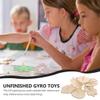 JOINPAYA 18pcs Wooden Gyro DIY Painting Spinning Tops Set Unfinished Wooden Gyro Craft for Creative Play and Classroom Art Projects view 3