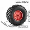 4pcs 135mm 1/10 Scale Tires and Wheels with 12mm Hex Compatible with Kyosho, HIMOTO, and Similar RC Models(Orange) view 2