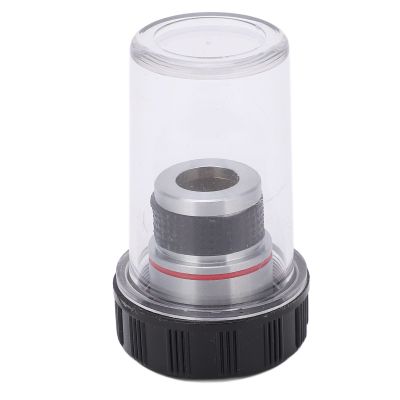 185 Achromatic Objective Lens for Biological Microscope - 4X Magnification 0.10 NA - Standard 20mm Thread Mount Aluminum Alloy Body and Optical Glass Construction with Storage Case (4/0.10)