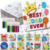 24 Set Fathers Day Crafts for Kids Classroom Bulk, Father's Day Arts DIY Jigsaw Puzzle with Shirt Hat Crown, Summer Camp Best Dad Activity Painting Kit for School Gifts Coloring Games Party Favors view 1
