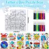 24 Set Fathers Day Crafts for Kids Classroom Bulk, Father's Day Arts DIY Jigsaw Puzzle with Shirt Hat Crown, Summer Camp Best Dad Activity Painting Kit for School Gifts Coloring Games Party Favors view 2