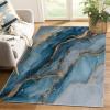 Abstract 5x7 Rug - Aesthetic Abstract Rug 3x5 - Neutral Modern Area Rug for Living Room Bedroom, Swirl Marble Pattern Carpet, Non Slip & Soft Low Pile Indoor Small Washable Rugs for Women Teens V117 view 3