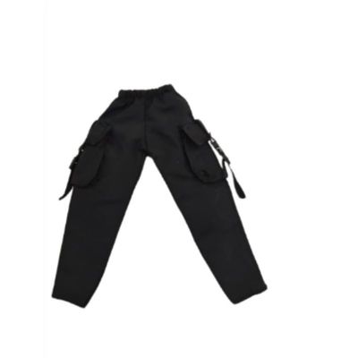 1/12 Scale Clothes Male Soldier Pants Model for 6'' VTOYS X BMS VB002 VB003 Non-Muscle Figures (Black,Pants)