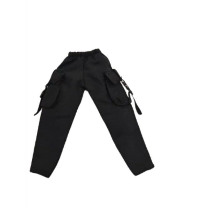 1/12 Scale Clothes Male Soldier Pants Model for 6'' VTOYS X BMS VB002 VB003 Non-Muscle Figures (Black,Pants)