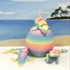 3pcs Articulated Sea Creature Fidget Toys, 3D Printed Manatee Dolphin Orca Ocean Animal Figures, Stress Relief Fidget Toy, Desk Decor - AM001- RAINBOW-3x view 2
