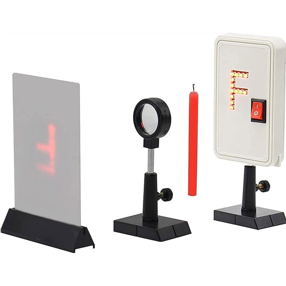 Convex Lens Imaging Optics Experiment Box - Light Source Set for Focal Length Measurement Physics Teaching Instrument Students