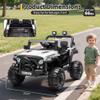 12V Kids Electric Vehicle Ride on Car with 2.4G Parent Remote, Safety Locking Doors, 3-Point Harness, LED Lights, Bluetooth & Spring Suspension-Electric Toy Car for Toddlers 3-5 Years, White view 2