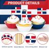 Domensi 500 Pcs Dominican Republic Toothpick Flag Dominican Party Decor view 3