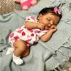 Anano Black Reborn Baby Dolls Vinyl Full Body Girl, 20 in Full Vinyl Baby Doll, Realistic Babys Doll African American Biracial Girl, Black Reborn Dolls with Accessories view 4