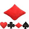 Soft Casino Themed Throw Pillow, Funny Poker Plush Pillow, 22.8x17.7in Casino Idea Decorations, Realistic Playing Card Heart-Shaped Pillows, for Couch Chair Bed Decorations (Diamonds) view 1
