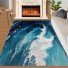 Waves Rugs for Boys Room, Ocean Area Rug 4x5, Waves Ocean Oil Painting Outdoor Rug Washable & Non Slip Carpet for Home Decor view 2