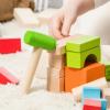 Waenerec 1Pcs Toy Hammer Simulation Wooden Hammers Plastic Toddler Hammer SmallPortable Kids Maintenance Tools Toys Pretend Fake Mallet Hammers for Boys GirlsGreen view 2