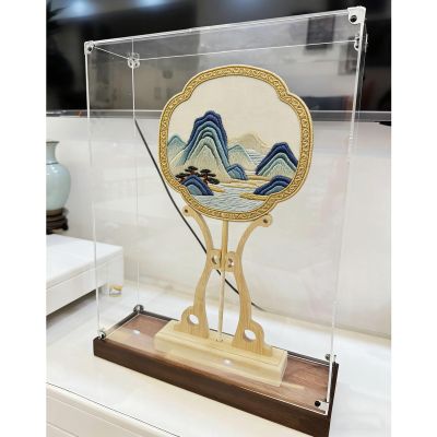 10-30 in Tall Acrylic Display Case with Metal Corner, Transparent Collectibles Dustproof Storage Box, 3cm Thick Wood Base Cube Organizer(55x55x60cm/22x22x24in)