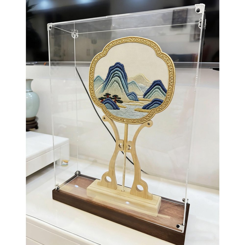 10-30 in Tall Acrylic Display Case with Metal Corner, Transparent Collectibles Dustproof Storage Box, 3cm Thick Wood Base Cube Organizer(55x55x60cm/22x22x24in)